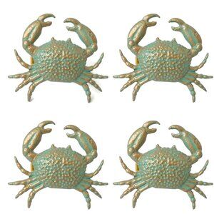 Pier One Imports Crab Napkin Ring Holder Set of Four